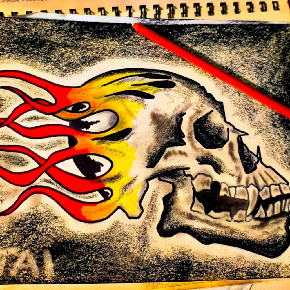 Support 81 bikers drawing pencil